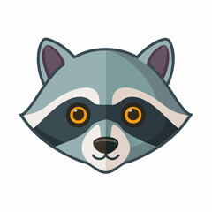 Cartoon raccoon illustration vector design of a playful friendly animal