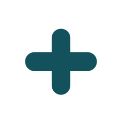 Fototapeta premium Blue cross vector icon.