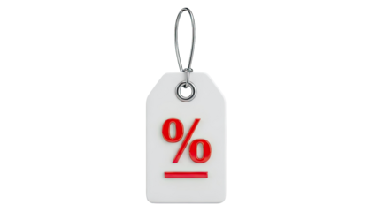 Sale Tag with Percentage Symbol