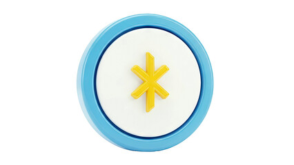 3D Rendered Asterisk Symbol Icon