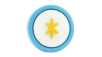 3D Rendered Asterisk Symbol Icon