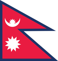 Simple vector illustration of the Canadian national flag icon with a red maple leaf symbol