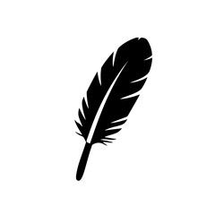 Obraz premium Line icon of a single feather.