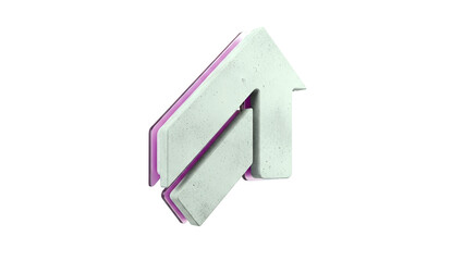 Abstract Concrete Arrow with Purple Accent