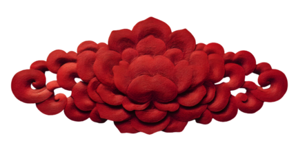 A Chinese Paper Cut Decoration Expresses Festive Celebration Motif Isolated on White PNG