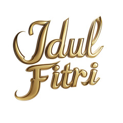 Obraz premium Luxury Gold Lettering of Idul Fitri