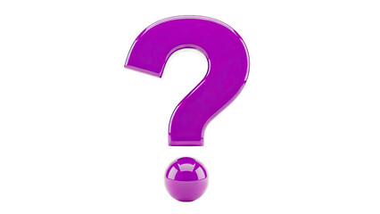 Purple 3D Question Mark Symbol