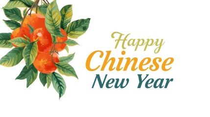 Celebrating chinese new year with oranges