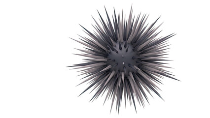 Abstract spiky sphere with gradient coloring