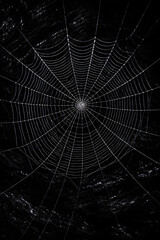 spider web with dew drops