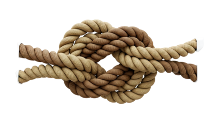 Tightly Knotted Rope in Two Tones