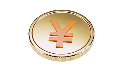 Fototapeta premium Gold Coin with Japanese Yen Symbol