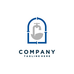 Plumbing service vector design logo