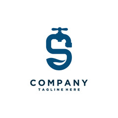 Obraz premium Plumbing service vector design logo