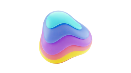 Abstract Colorful Blob with Layered Waves