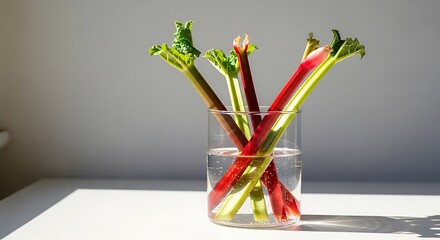 Crimson Stalks in Still Water.