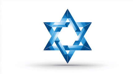 David's star, judaism and Israel symbol on white background, jewish symbol