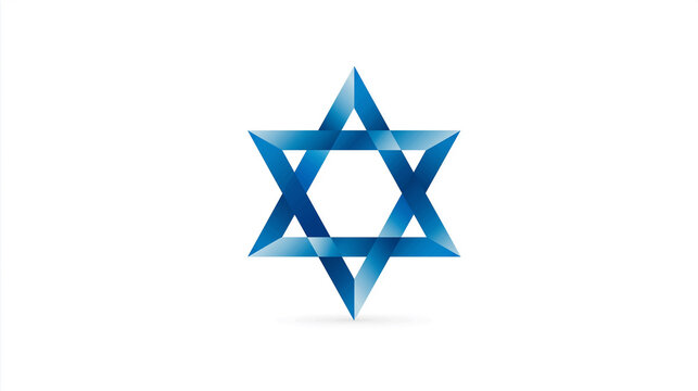 David's star, judaism and Israel symbol on white background, jewish symbol