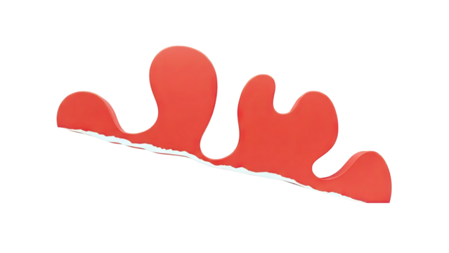 Abstract Red Shape - Powered by Adobe