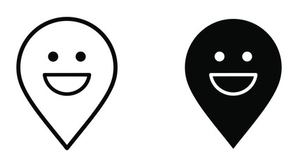 Obraz premium Smiling map pins with different colors