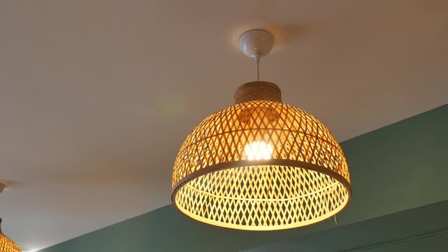 Lampshade design with woven pattern and light fixture