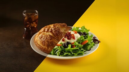 Savory Meal with Bold Contrast