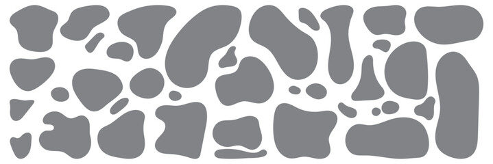 Fototapeta premium Soft liquid abstract blobs with smooth organic curves and contemporary oval vector background
