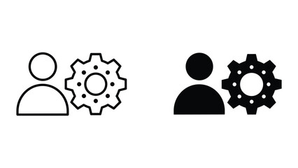 User profile with gear icon representing settings or configuration
