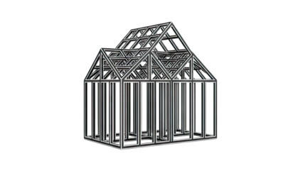 Abstract Geometric House Frame