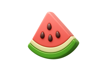 3D Watermelon, Juicy Melon, Sweet Watermelon, Summer Slice, Fresh Fruit, High quality Realistic image.