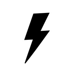 Minimalist Lightning Bolt Line Icon.