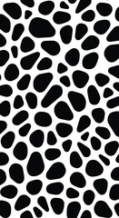 Obraz premium Abstract giraffe skin vertical pattern vector background black and white animal print texture for fashion and surface design