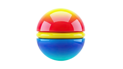 Abstract Stacked Geometric Shapes with Gradient Colors