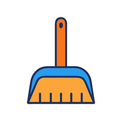 Obraz premium Graphic dustpan illustration for cleaning service marketing materials