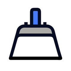 Fototapeta premium Abstract minimalistic lamp illustration isolated on black background artwork