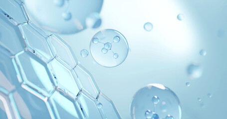 Realistic molecules background. Science illustration of molecule. 3d illustration