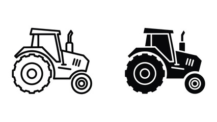 Tractor illustration set