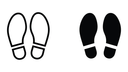 Pair of footprints icon in different styles