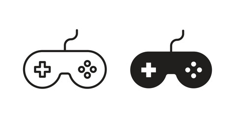 Game controller icons collection glyph and mixed vector Illustrations © Abstractor