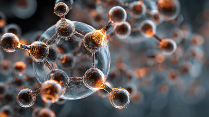 A visually striking image of a molecular structure, showcasing the intricate connections between atoms and chemical bonds. The image highlights the beauty and complexity of scientific concepts