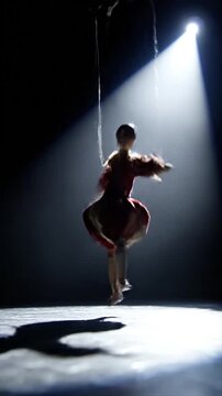 Marionette Puppet Performing on Stage