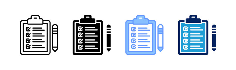 checklist icon set multiple style collection