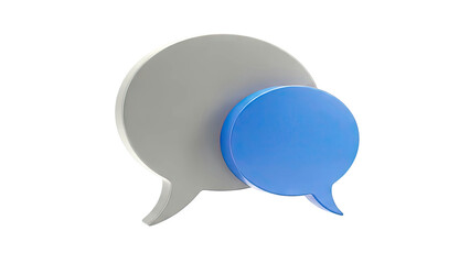 Fototapeta premium Two Overlapping Speech Bubbles