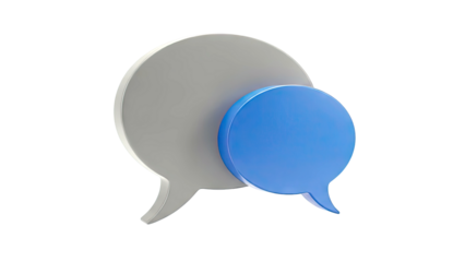 Two Overlapping Speech Bubbles