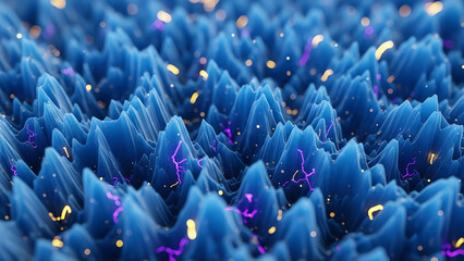Fototapeta premium Blue Jagged Mountain Landscape