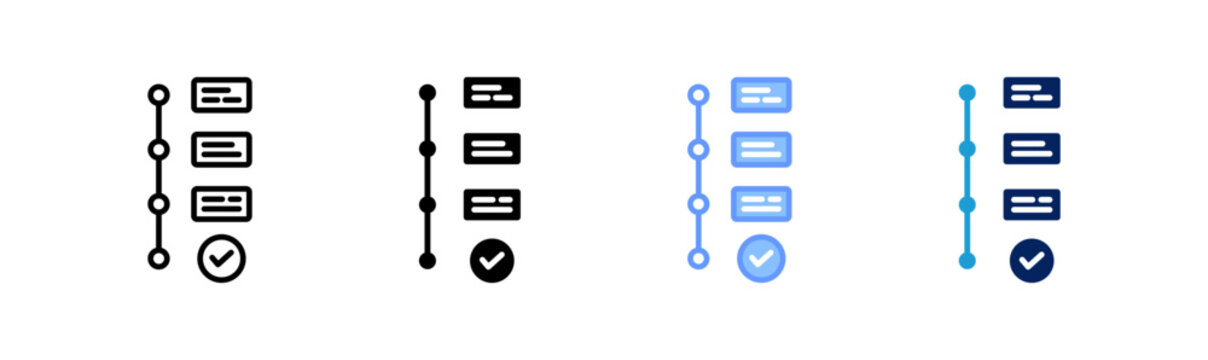 workflow icon set multiple style collection