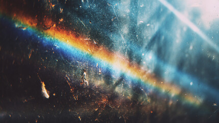 Naklejka premium A vibrant rainbow across the sky, with beautiful colors