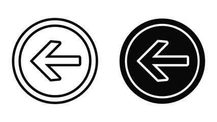 Left arrow icons in circle shape © Jahidul