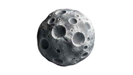 Cratered Asteroid in Space