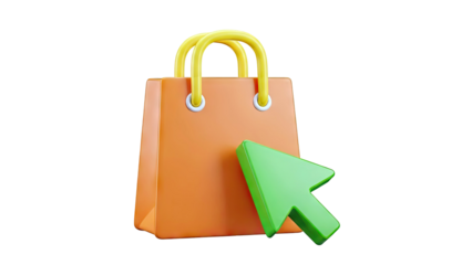 Shopping Bag and Cursor Icon